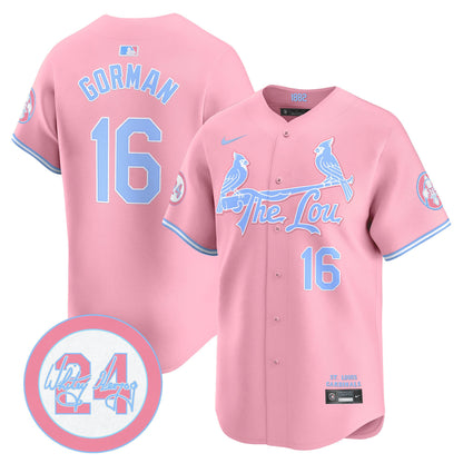 St. Louis Cardinals Bubblegum Pink Vapor Premier Limited Jersey - All Stitched