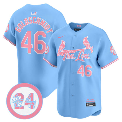 St. Louis Cardinals Bubblegum Pink Vapor Premier Limited Jersey - All Stitched