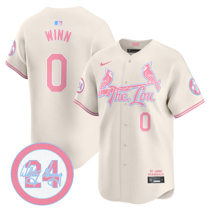 St. Louis Cardinals Bubblegum Pink Vapor Premier Limited Jersey - All Stitched