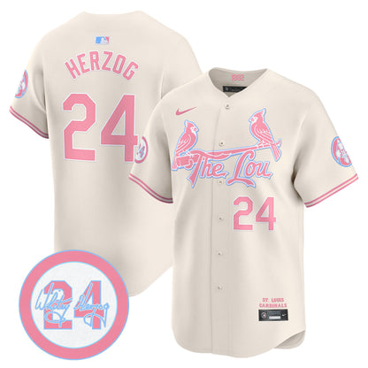 St. Louis Cardinals Bubblegum Pink Vapor Premier Limited Jersey - All Stitched