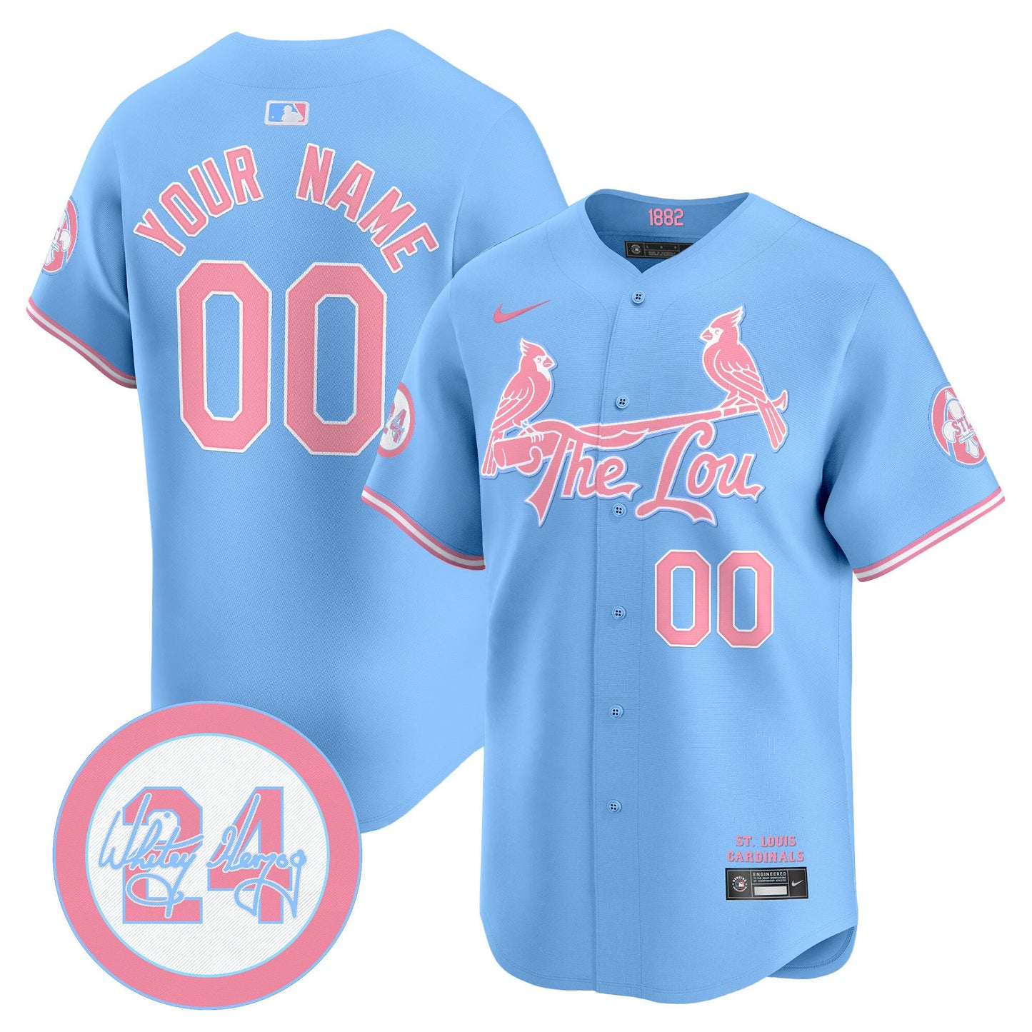 St. Louis Cardinals Bubblegum Pink Vapor Premier Limited Custom Jersey - All Stitched