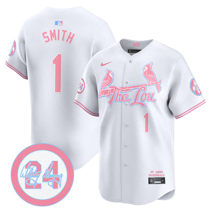 St. Louis Cardinals Bubblegum Pink Vapor Premier Limited Jersey - All Stitched