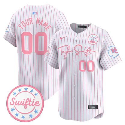 Chiefs Taylor Swift Bubblegum Pink Vapor Premier Limited Custom Jersey - All Stitched