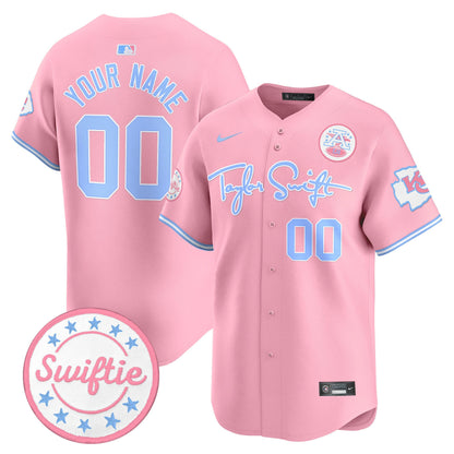 Chiefs Taylor Swift Bubblegum Pink Vapor Premier Limited Custom Jersey - All Stitched