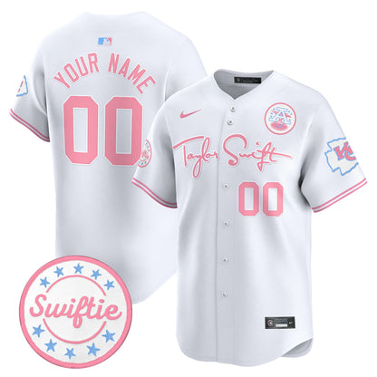 Chiefs Taylor Swift Bubblegum Pink Vapor Premier Limited Custom Jersey - All Stitched