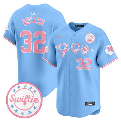 Chiefs Taylor Swift Bubblegum Pink Vapor Premier Limited Jersey - All Stitched