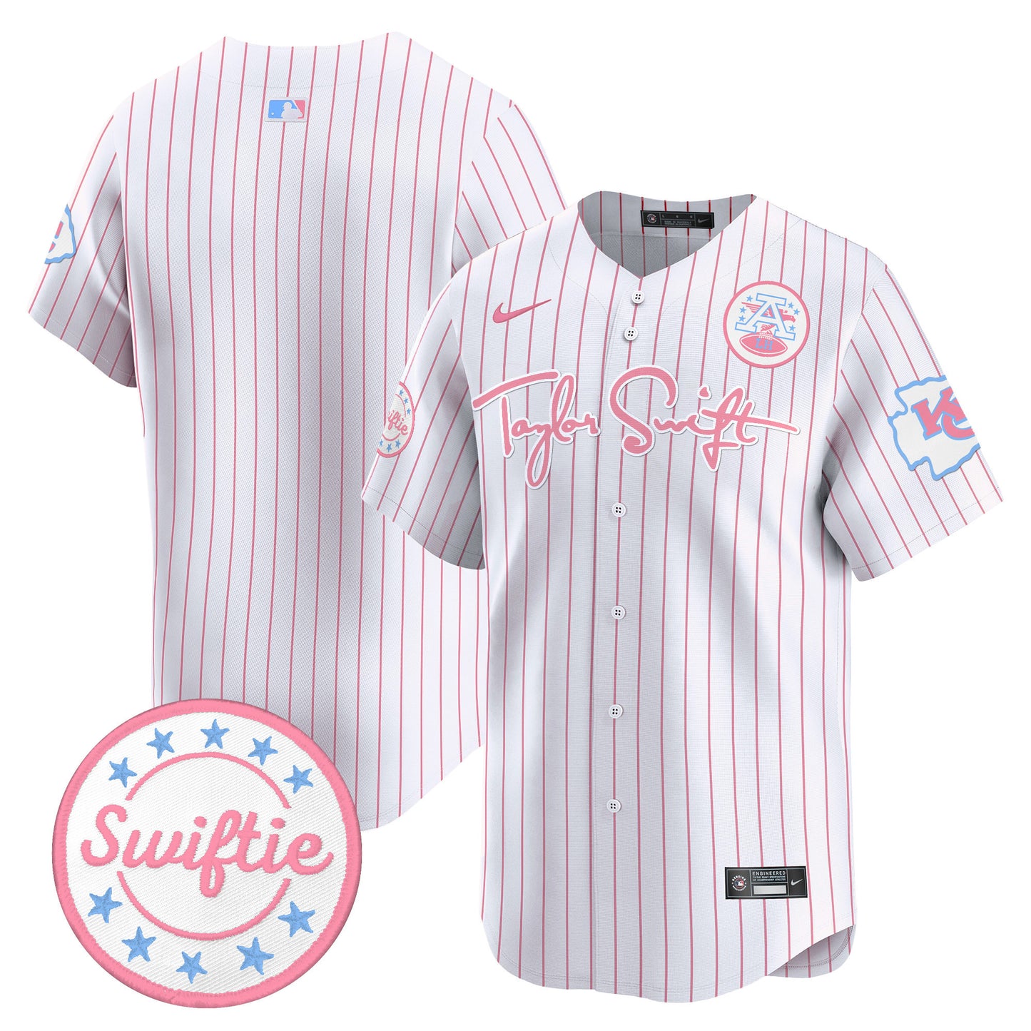 Chiefs Taylor Swift Bubblegum Pink Vapor Premier Limited Jersey - All Stitched