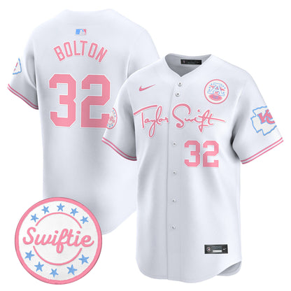 Chiefs Taylor Swift Bubblegum Pink Vapor Premier Limited Jersey - All Stitched