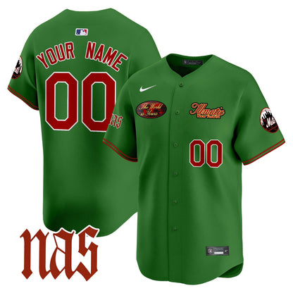 Mets Nas Illmatic Vapor Premier Limited Custom Jersey V2 - All Stitched