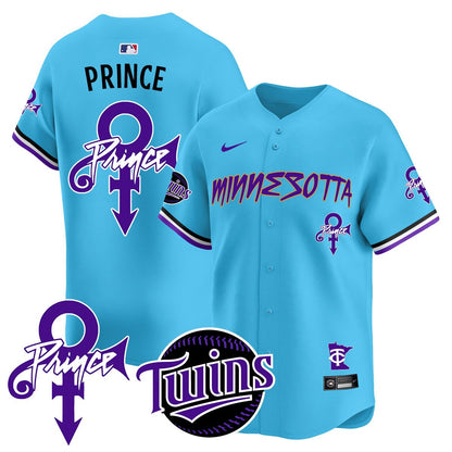 Men's Minnesota Twins Prince Patch Vapor Premier Limited Jersey N2 - All Stitched