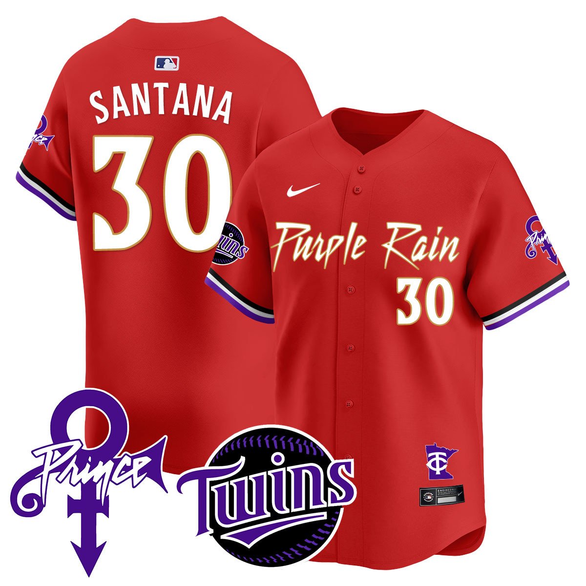 Men's Minnesota Twins Prince Patch Vapor Premier Limited Jersey N1 - All Stitched