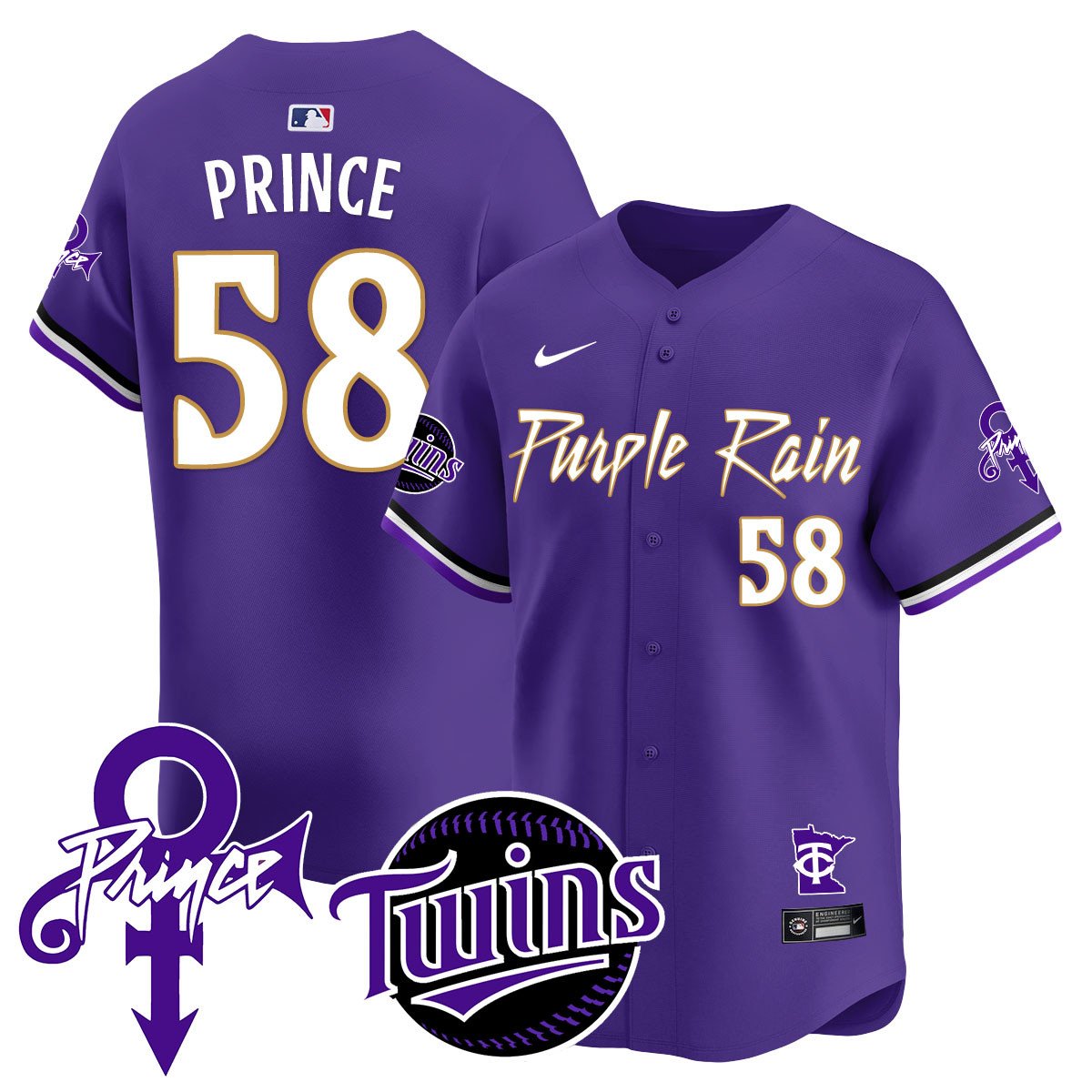 Minnesota Twins Prince Patch Vapor Premier Limited Jersey N1 - All Stitched