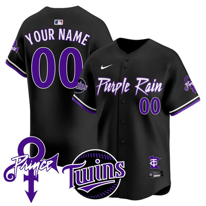 Custom Minnesota Twins Prince Patch Limited Jersey N1 - All Stitched