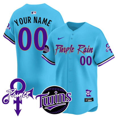 Custom Name/Gender Minnesota Twins Prince Patch Limited Jersey N1 - All Stitched