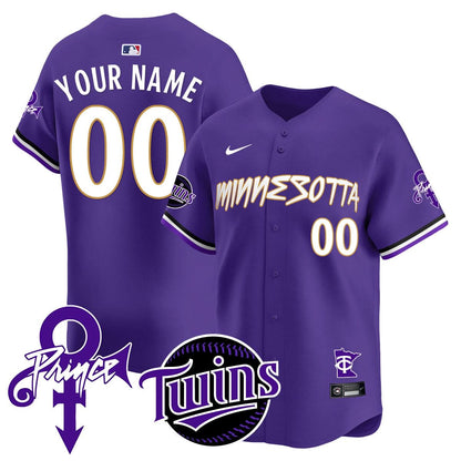 Custom Name/Gender Minnesota Twins Prince Patch Limited Jersey N2 - All Stitched