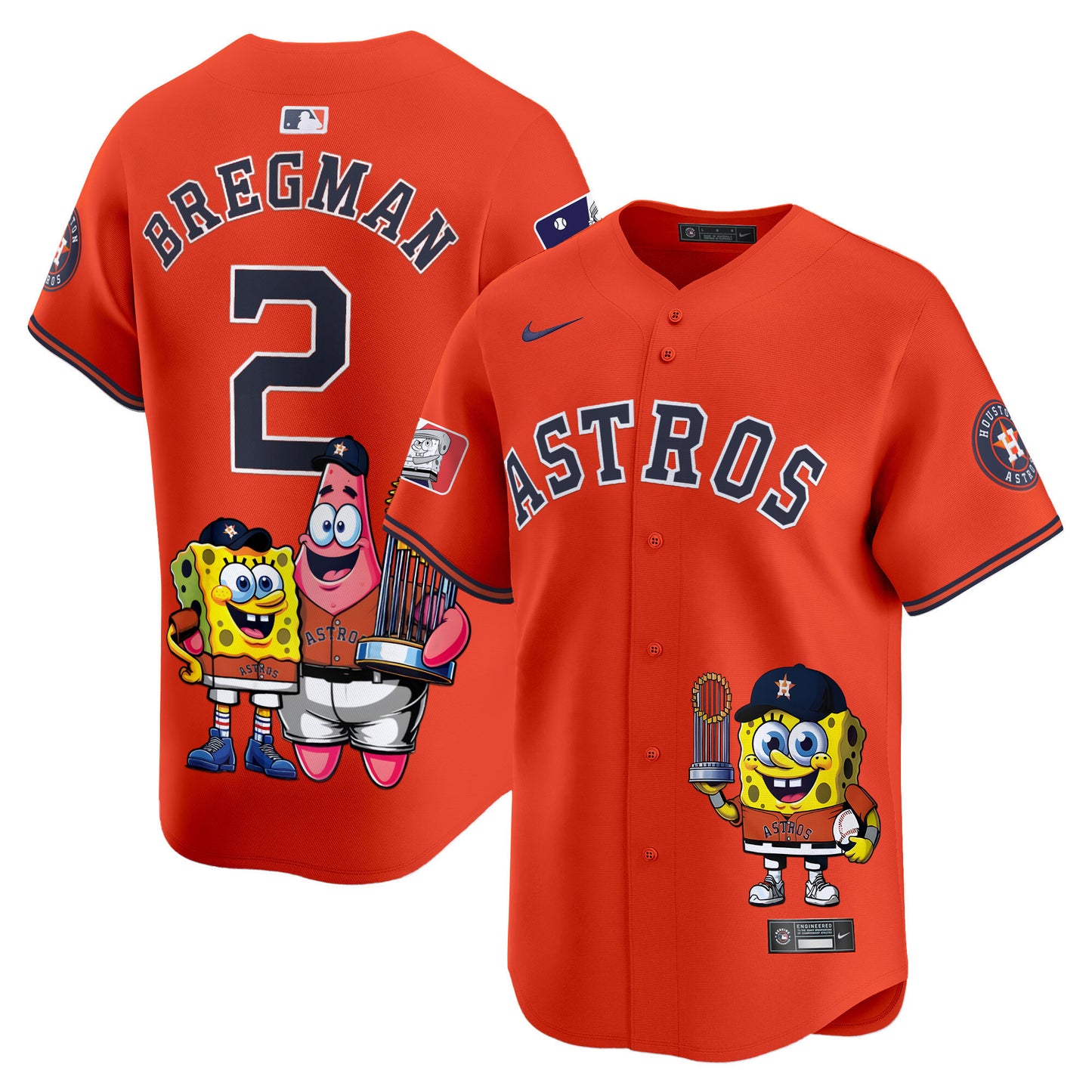 Astros SpongeBob SquarePants Vapor Premier Limited Jersey - Printed