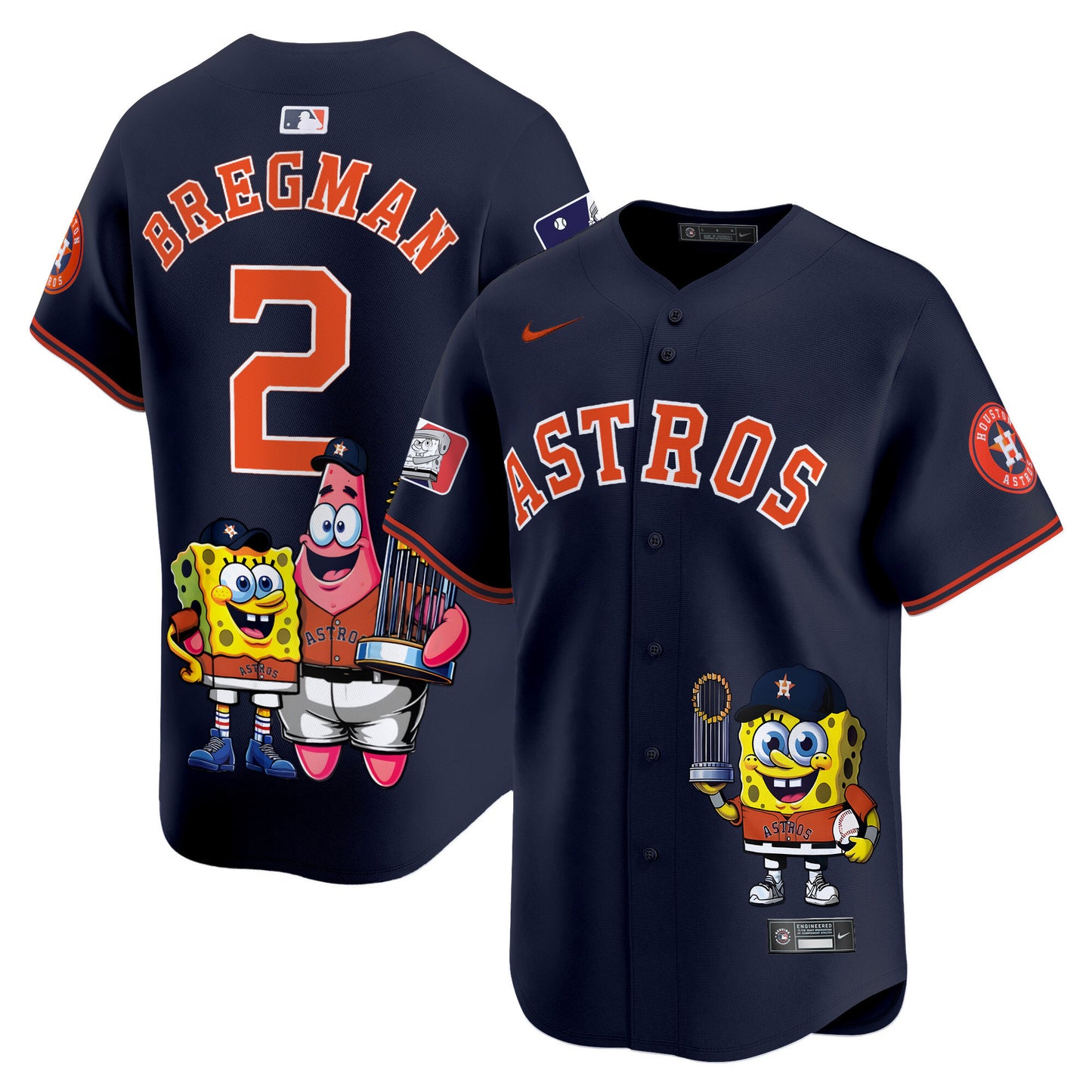 Astros SpongeBob SquarePants Vapor Premier Limited Jersey - Printed