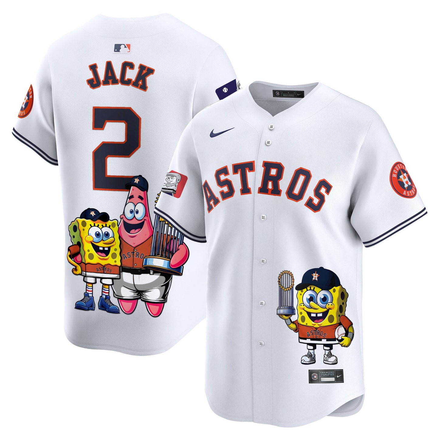 Astros SpongeBob SquarePants Vapor Premier Limited Jersey - Printed