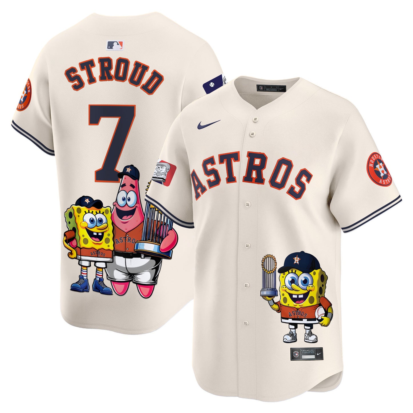 Astros SpongeBob SquarePants Vapor Premier Limited Jersey - Printed