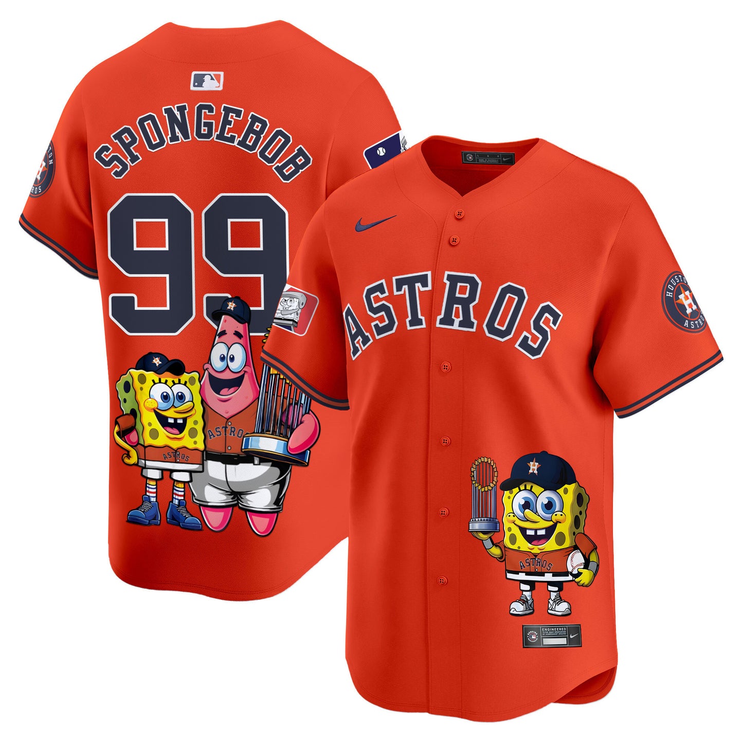 Astros SpongeBob SquarePants Vapor Premier Limited Jersey - Printed