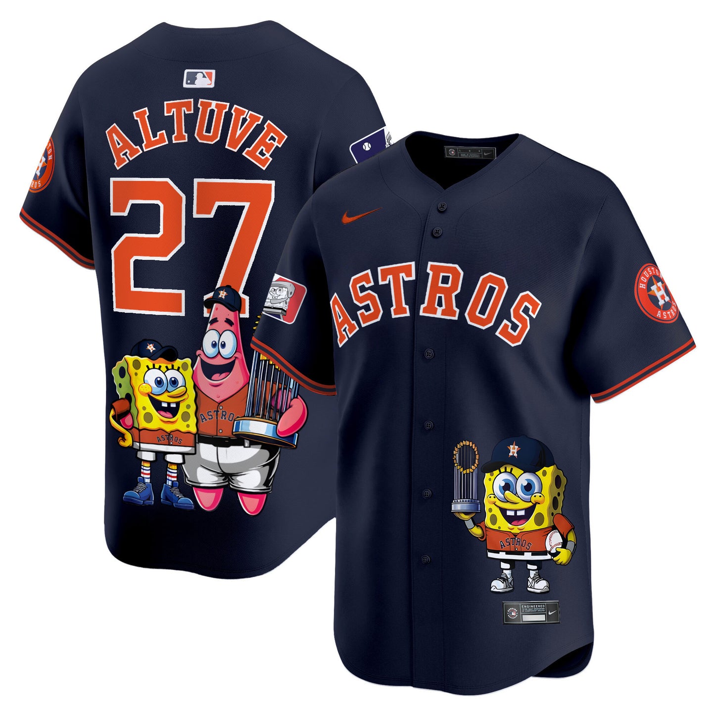 Astros SpongeBob SquarePants Vapor Premier Limited Jersey - Printed