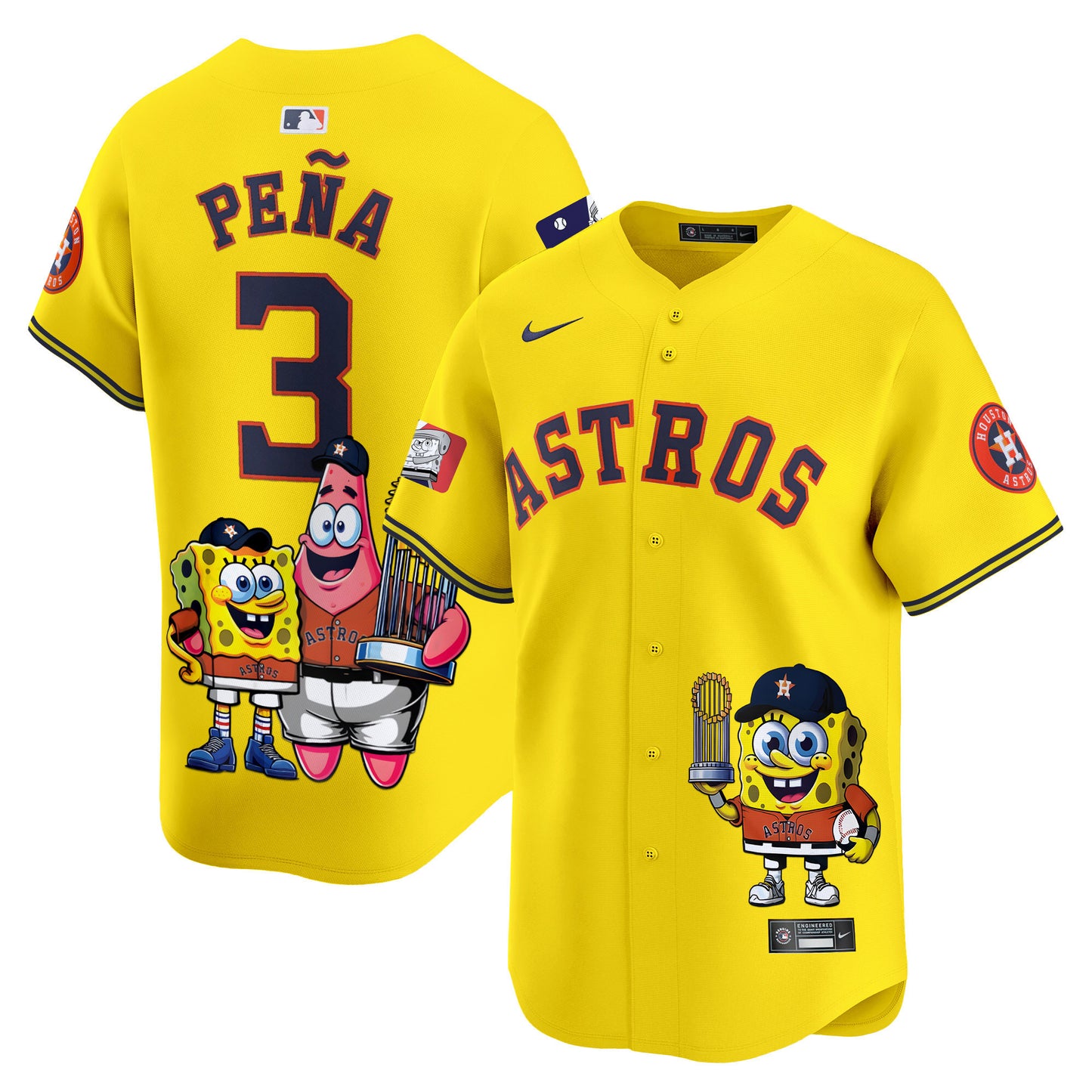 Astros SpongeBob SquarePants Vapor Premier Limited Jersey - Printed