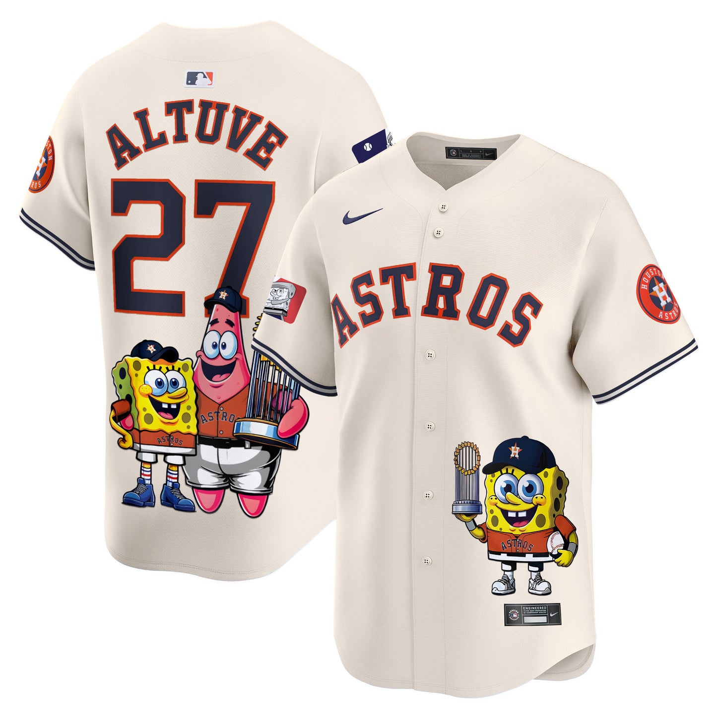 Astros SpongeBob SquarePants Vapor Premier Limited Jersey - Printed