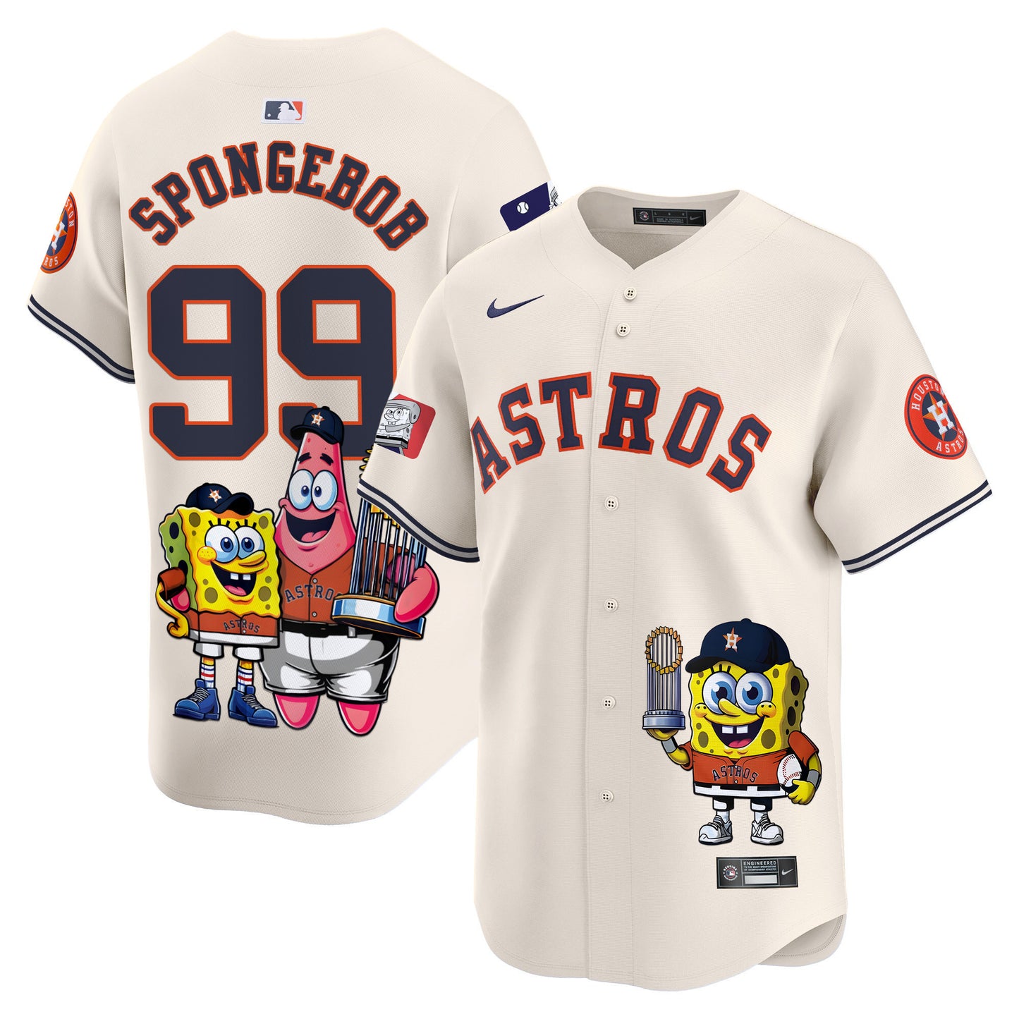 Astros SpongeBob SquarePants Vapor Premier Limited Jersey - Printed