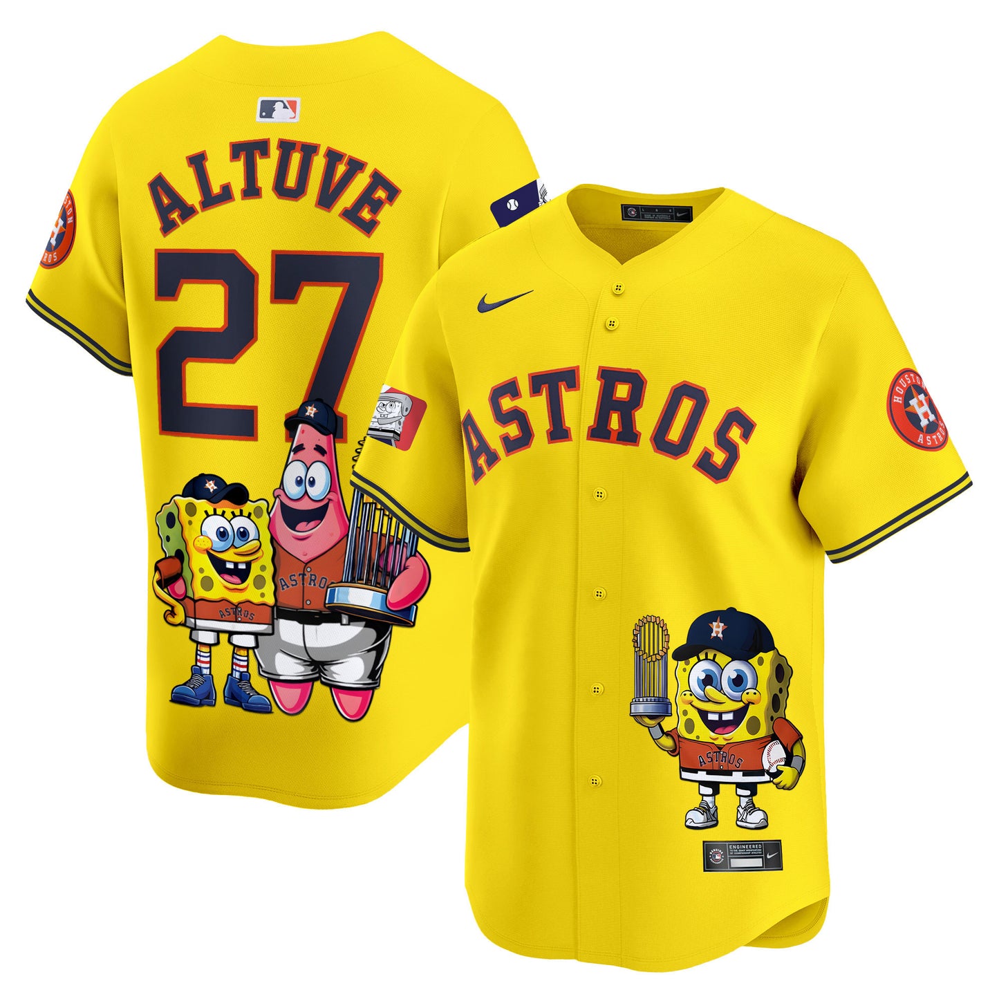 Astros SpongeBob SquarePants Vapor Premier Limited Jersey - Printed