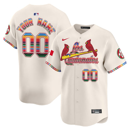 St. Louis Cardinals Fiesta Cardenales Vapor Premier Limited Custom Jersey - All Stitched