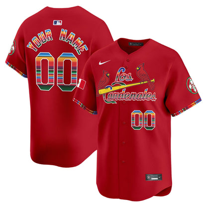 St. Louis Cardinals Fiesta Cardenales Vapor Premier Limited Custom Jersey - All Stitched