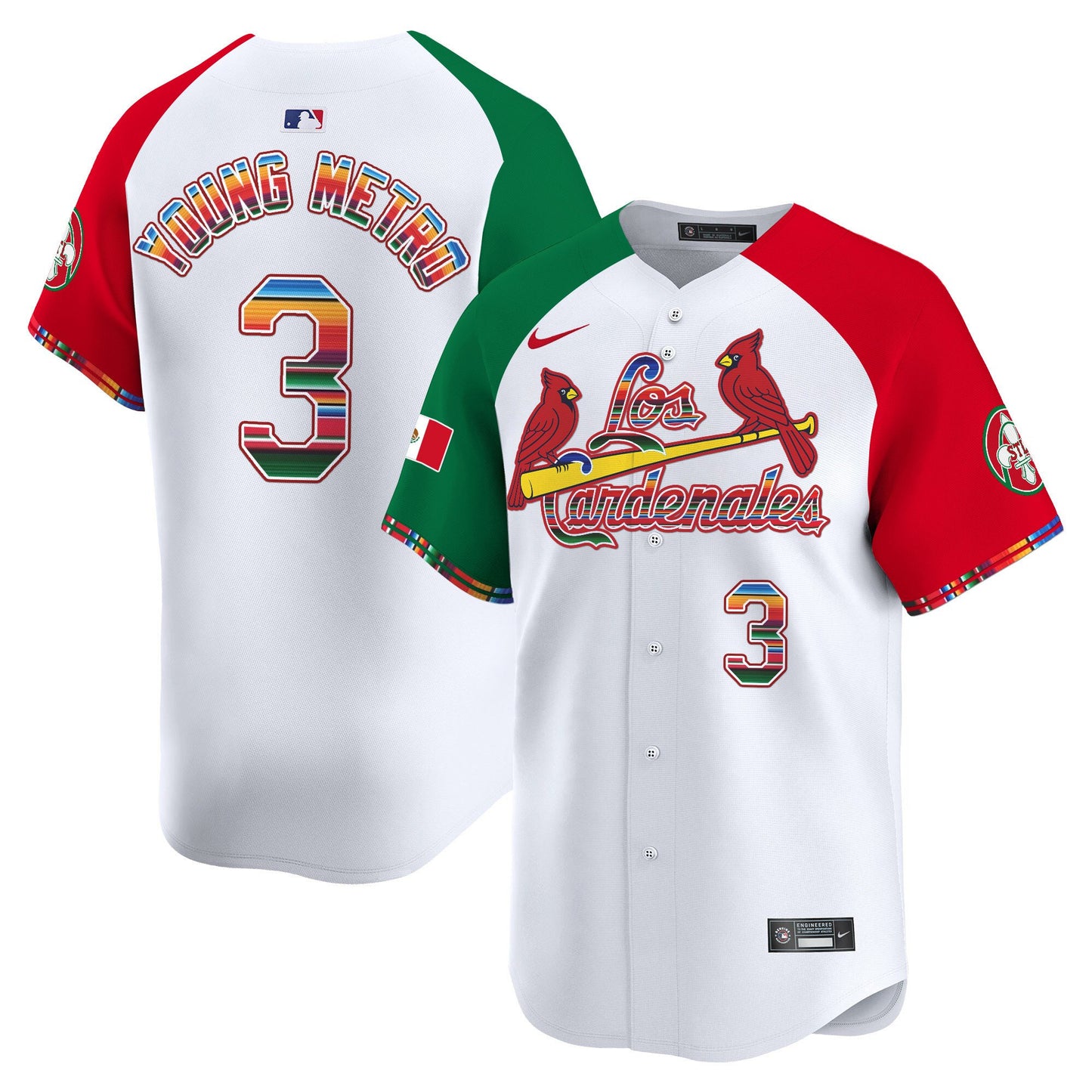 St. Louis Cardinals Fiesta Cardenales Vapor Premier Limited Jersey - All Stitched