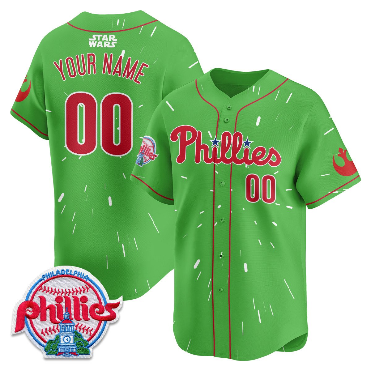 Custom Name/Gender Phillies Star Wars Night Jersey