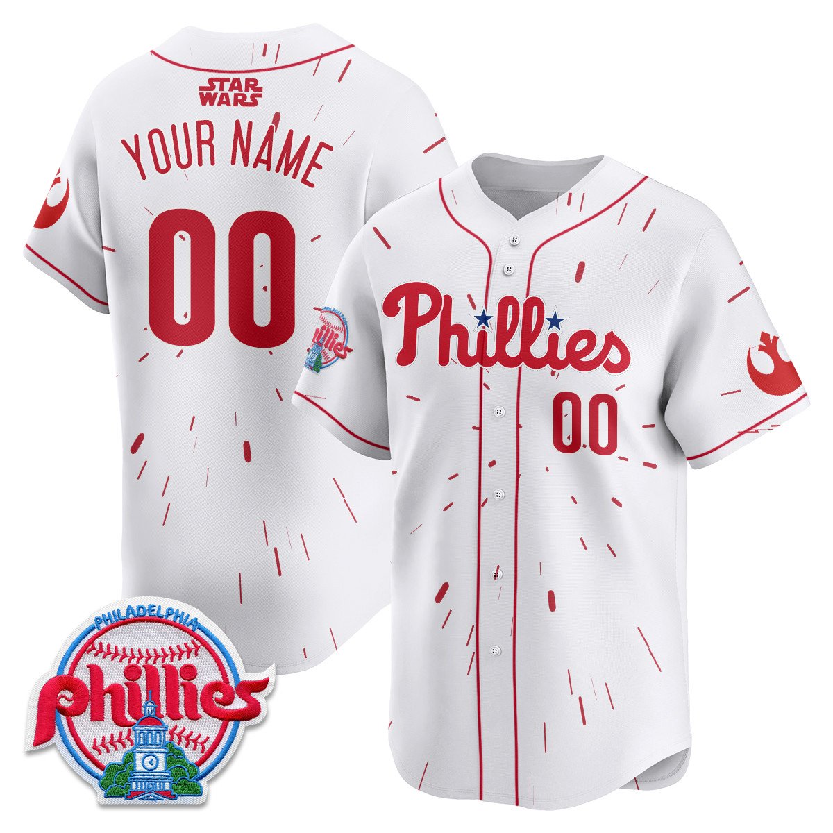 Custom Name/Gender Phillies Star Wars Night Jersey