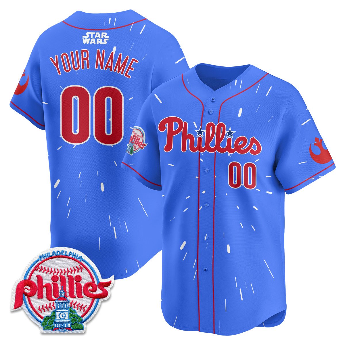 Custom Name/Gender Phillies Star Wars Night Jersey