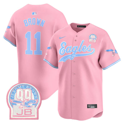 Unisex Eagles Bubblegum Pink Vapor Premier Limited Jersey - All Stitched