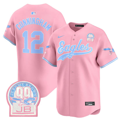 Unisex Eagles Bubblegum Pink Vapor Premier Limited Jersey - All Stitched