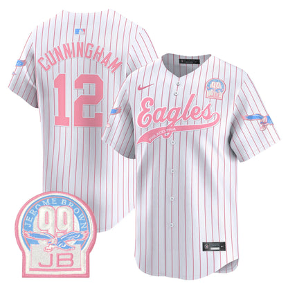 Unisex Eagles Bubblegum Pink Vapor Premier Limited Jersey - All Stitched