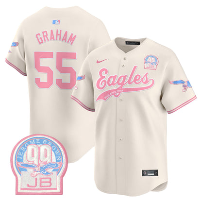 Unisex Eagles Bubblegum Pink Vapor Premier Limited Jersey - All Stitched