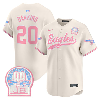 Unisex Eagles Bubblegum Pink Vapor Premier Limited Jersey - All Stitched