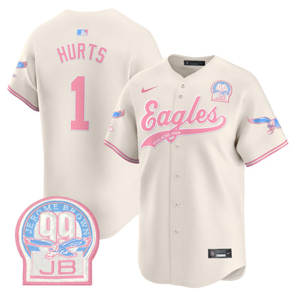 Unisex Eagles Bubblegum Pink Vapor Premier Limited Jersey - All Stitched