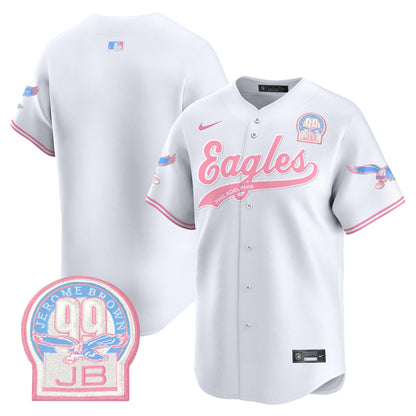 Unisex Eagles Bubblegum Pink Vapor Premier Limited Jersey - All Stitched