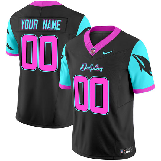 Dolphins Miami Vice Vapor Limited Custom Jersey - All Stitched