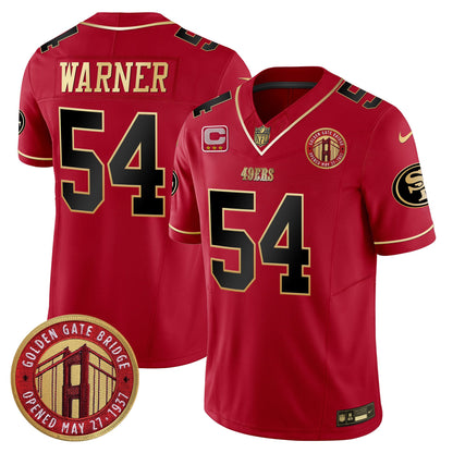 49ers Golden Gate Bridge Patch Vapor Limited Jersey - All Stitched