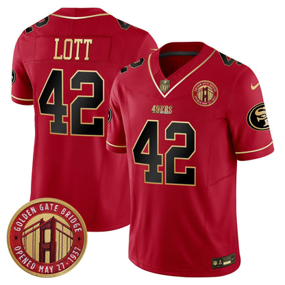 49ers Golden Gate Bridge Patch Vapor Limited Jersey - All Stitched