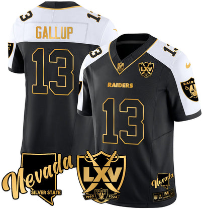 Raiders 2024 Vapor Limited Gold Jersey - 65th Anniversary - All Stitched