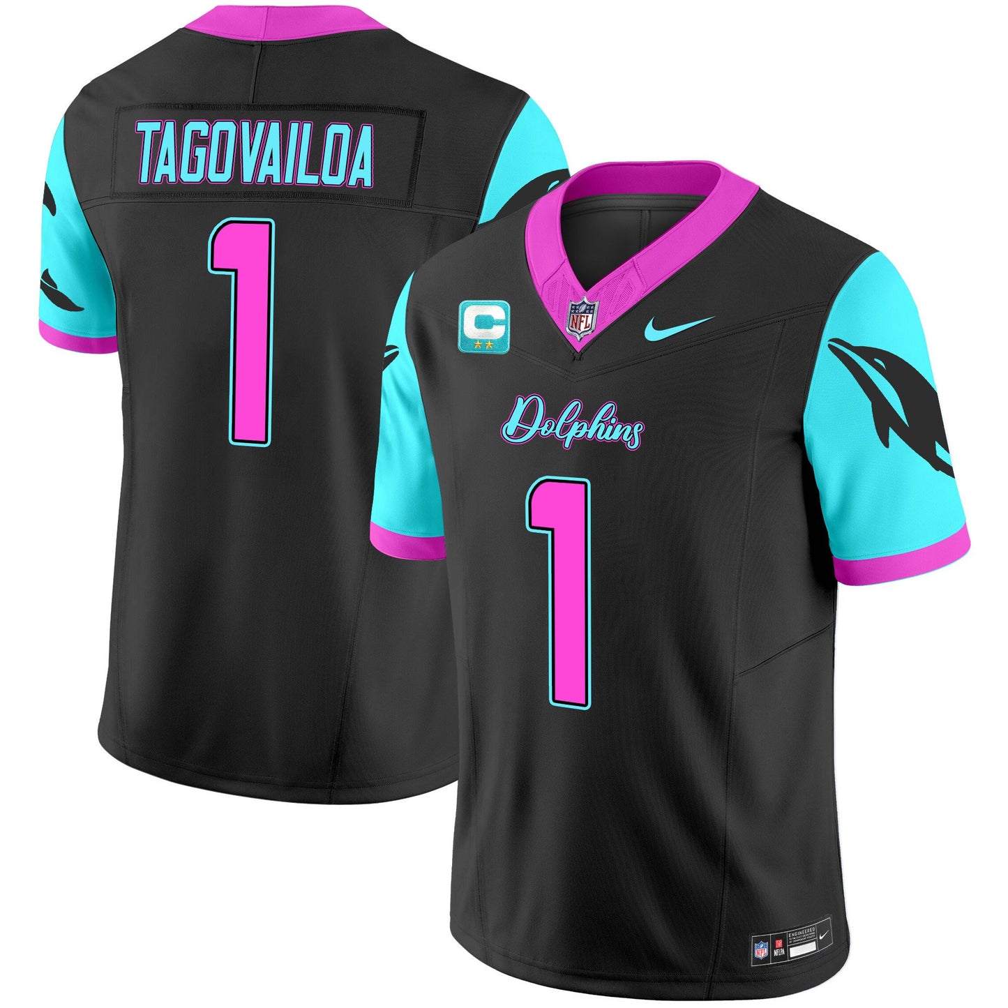 Dolphins Miami Vice Vapor Limited Jersey - All Stitched