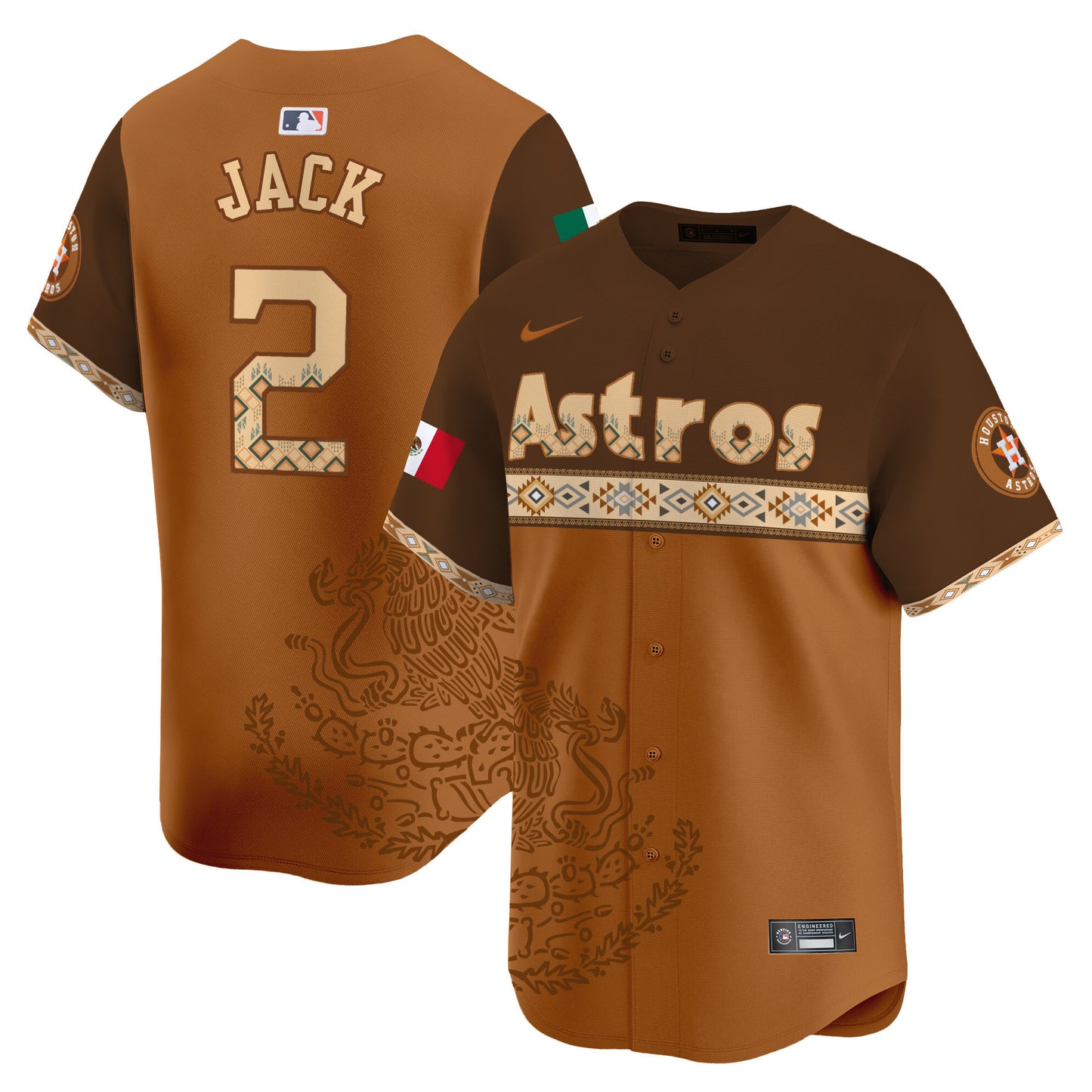 Astros Mexico Vapor Premier Limited Jersey - Printed