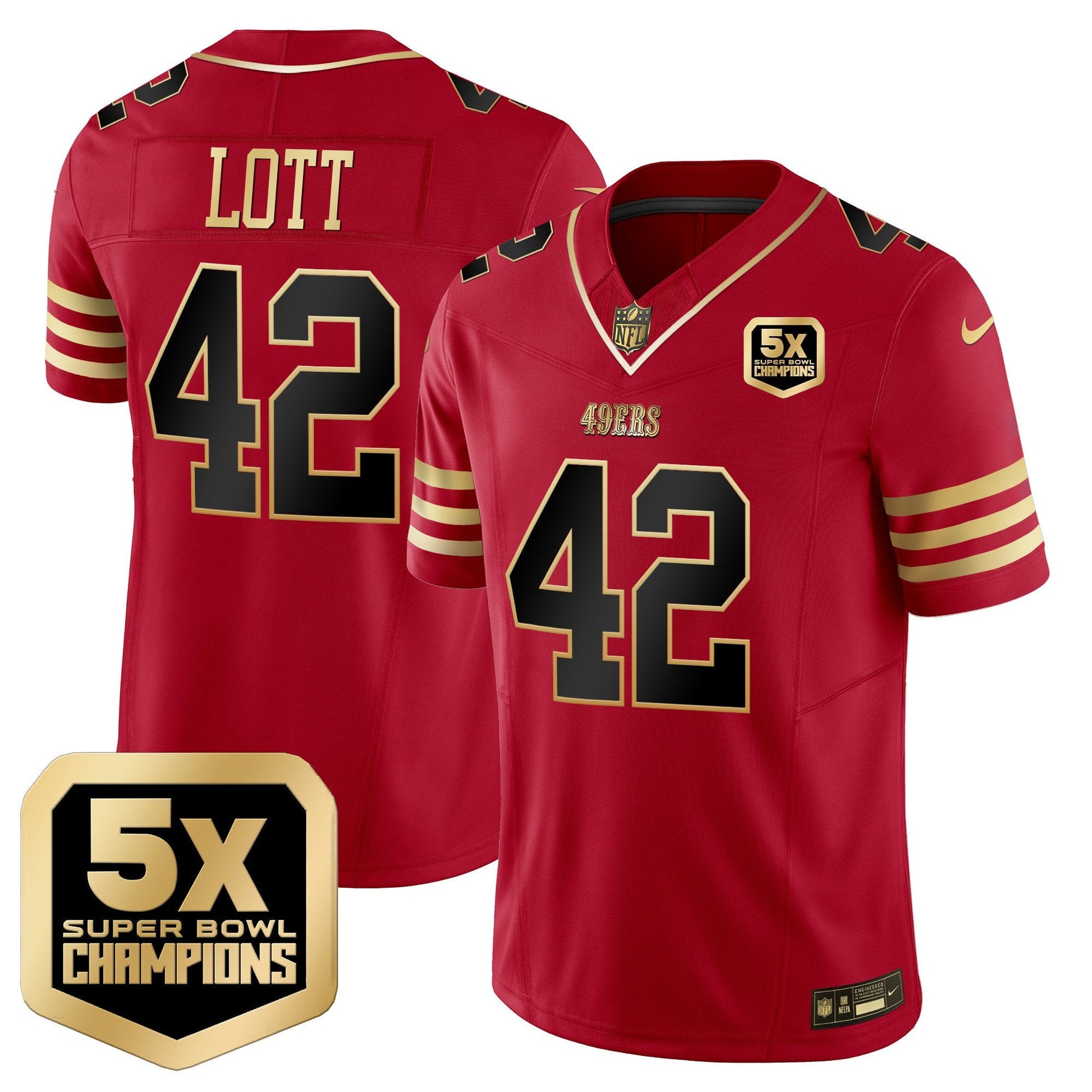 Men's 49ers 5x Super Bowl Champions Vapor Limited Jersey - All Stitched