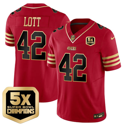 Men's 49ers 5x Super Bowl Champions Vapor Limited Jersey - All Stitched